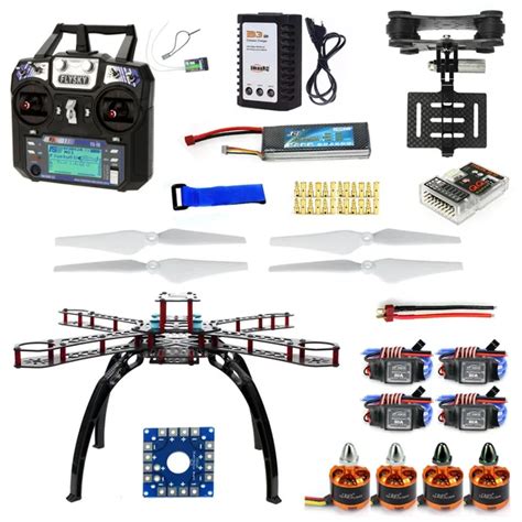 full kit diy rc drone quadrocopter xml frame kit qq super tx gimbal  parts