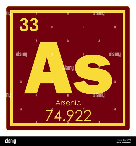 arsenic chemical element periodic table science symbol stock photo alamy