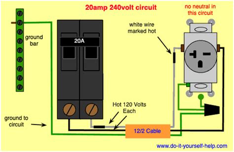 double pole  amp breaker wiring diagram