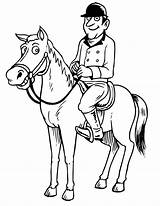 Kentucky Jockey Kids Clipart Coloringhome Equestrian Rider sketch template
