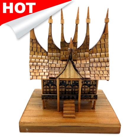 jual miniatur rumah adat minangkabau rumah gadang dari bambu