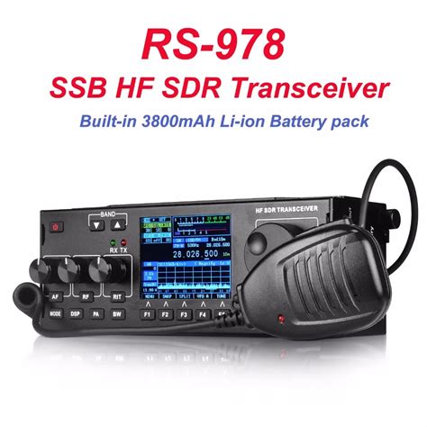 rs  ssb hf sdr radio hf ham transceiver  mhz watt ham sdr radio hf  mah li ion