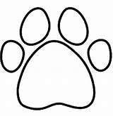 Coloring Paw Print Pages Footprint Tiger Clipart Bear Bobcat Prints Dog Cat Panther Cougar Lion Cliparts Kids Clip Leopard Template sketch template