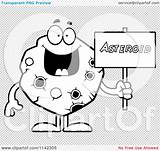 Asteroid Funny Holding Sign Clipart Outlined Coloring Cartoon Vector Quotes Quotesgram Cory Thoman sketch template