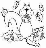 Acorn Herbst Squirrel Ausmalbilder Malvorlagen Colorare sketch template