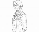 Kristoph Gavin Character Ace Attorney Justice Apollo sketch template