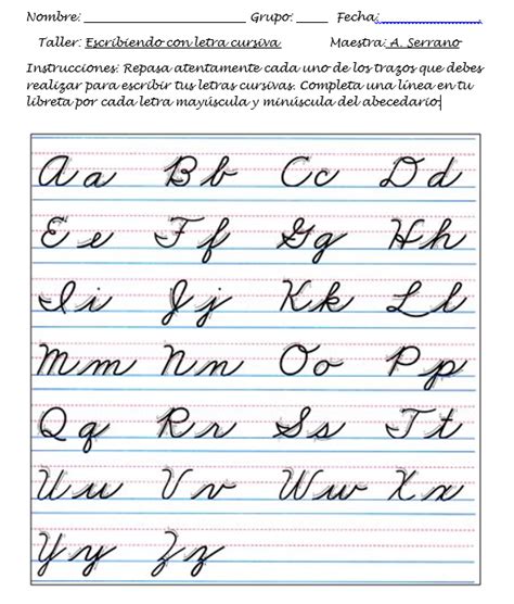 Mfg Español 8vo Taller Escribiendo En Letra Cursiva