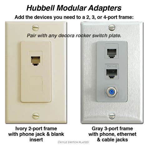 hubbell  pin telephone jack usoc  modular frames hxju