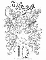 Coloring Virgo Pages Zodiac Pdf Adult Printable Mandala Adults Coloringgarden Colouring Signs Color Format Sheets Tattoo Book Signo Fairy Print sketch template