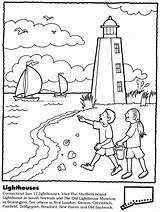 Lighthouse Colouring Kids sketch template