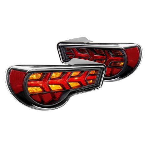 lumen scion fr    black amberred sequential arrow style fiber optic led tail lights