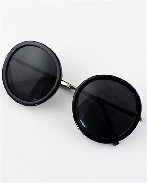 Black Round Lenses Sunglasses Shein Sheinside