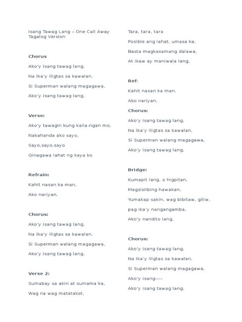 english tagalog songs tagalog language refrain