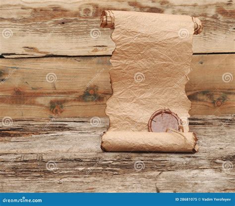 ancient scroll  wax seal stock image image  mandate aged