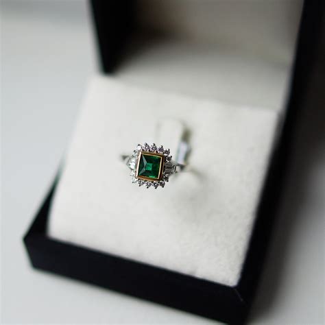 ct princess cut emerald john titcombe bespoke jewellery