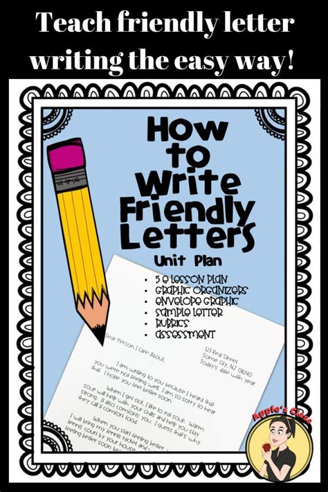 friendly letter template  lesson plan grades   friendly letter