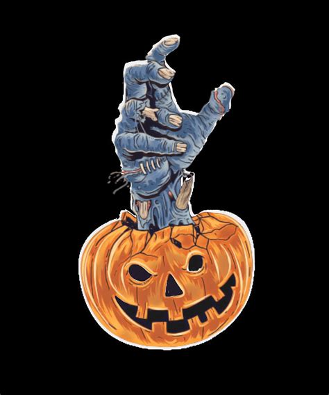 Halloween Pumpkin Hand Digital Art By Calnyto Fine Art America