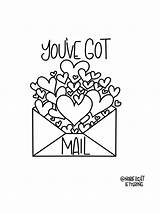 Coloring Mail Got Ve sketch template