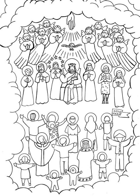 saints day  coloring page  printable coloring pages  kids