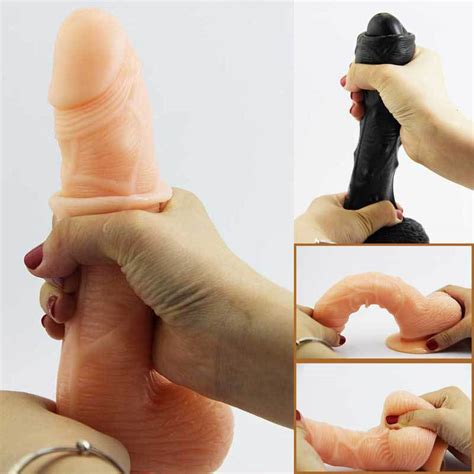 Realistic Big Dildo Silicone Flexible Penis Dick Whith