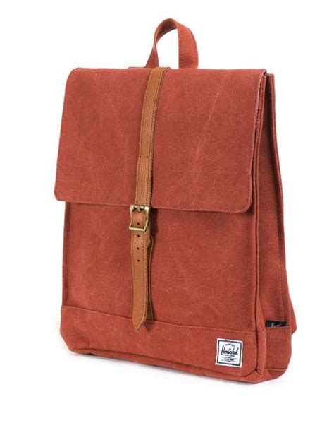 herschel city canvas backpack washed rust