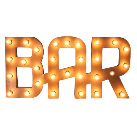 sign lighted bar celebrations party rentals