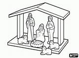 Nativity Kerststal sketch template