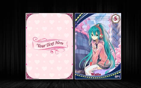 artstation anime trading card game psd template artworks