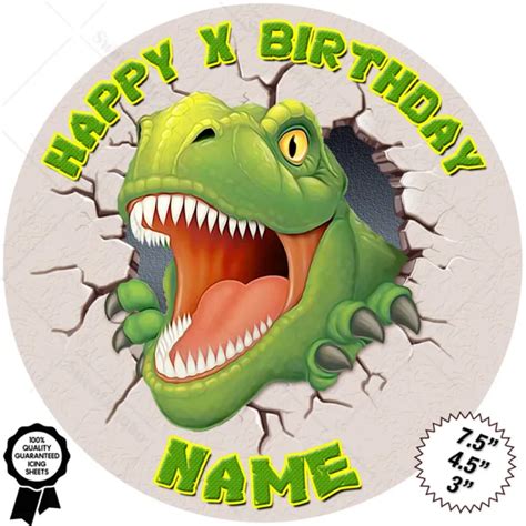 dinosaur  rex birthday cake topper decoration  personalised
