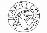 Coloring Zodiac Pages Capricorn Sign Kids sketch template