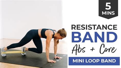 minute resistance band ab workout  repeats youtube