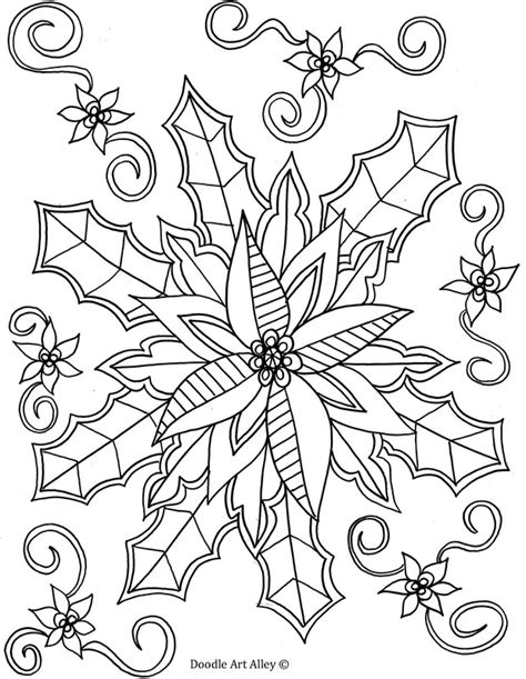 winter coloring pages doodle art alley