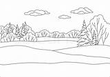 Coniferous Deciduous Sky Contours Foreground Middleground sketch template