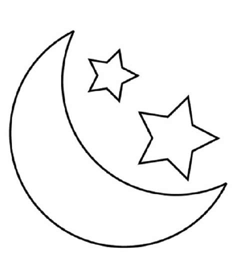 crescent moon  star printable template