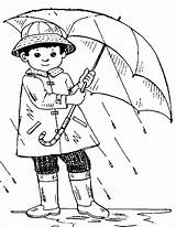 Kolorowanki Deszcz Dzieci Raining sketch template