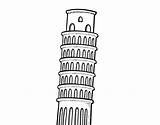 Pisa Tower Dibujos Pizza Leaning Pendente Colorare Monumenti Pise Disegni Monumentos Sketch Acolore sketch template