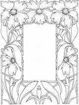 Flowered Framework Vegetation Fleur Frei Cadre Spell Colorier Marcos Gravieren sketch template