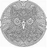 Mandala Ghana African Pages Coloring sketch template