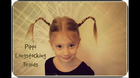 funny pippi longstocking braids for girls youtube