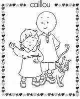 Caillou Coloring Friends Advertisements Wallpaper sketch template