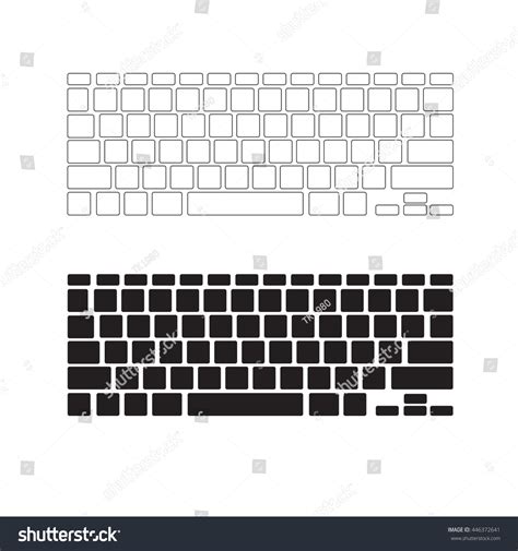 blank keyboard layout computer input element stock vector royalty