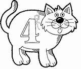 Coloring Pages Cats Numbers Cat Para Colorear Dibujos Animales Imprimir sketch template
