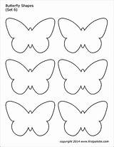 Printable Coloring Pages Butterfly Shapes Templates Paper Firstpalette Template Butterflies Shape Outline Printables Different Size Flower Cut Animal Print Stencil sketch template
