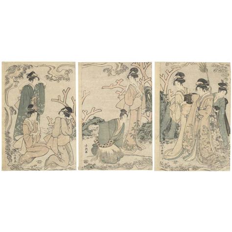 original and framed shunga prints by kitagawa utamaro at