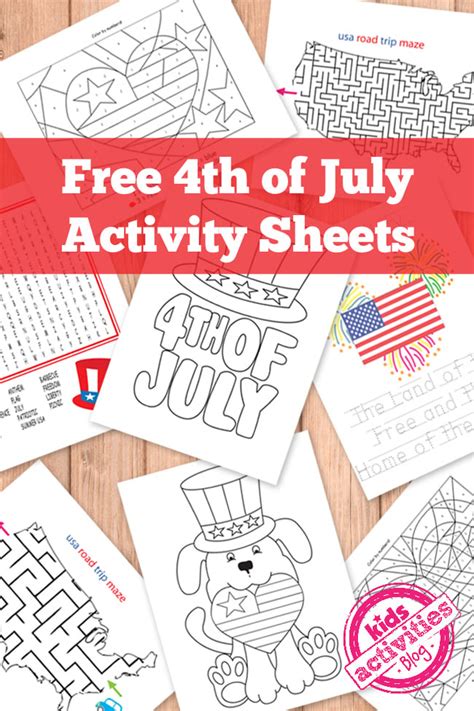july kids activity printables