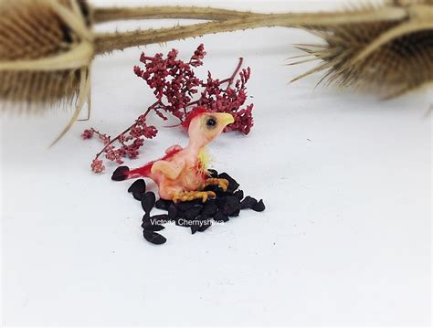 miniature baby phoenix bird original handmade etsy