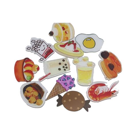 1pcs acrylic badges pins for clothes badges for backpack cartoon food