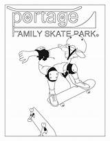 Skate Coloring Pages Park Skatepark Drawing Bmx Ramps Template Getdrawings Portage Newsletter February Family sketch template