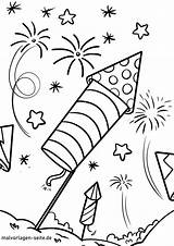 Silvester Feuerwerk Malvorlage Ausmalbilder Neujahr Malvorlagen Feiern sketch template
