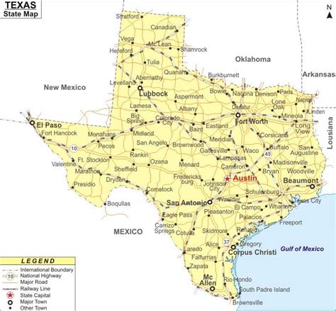 texas state map  cities